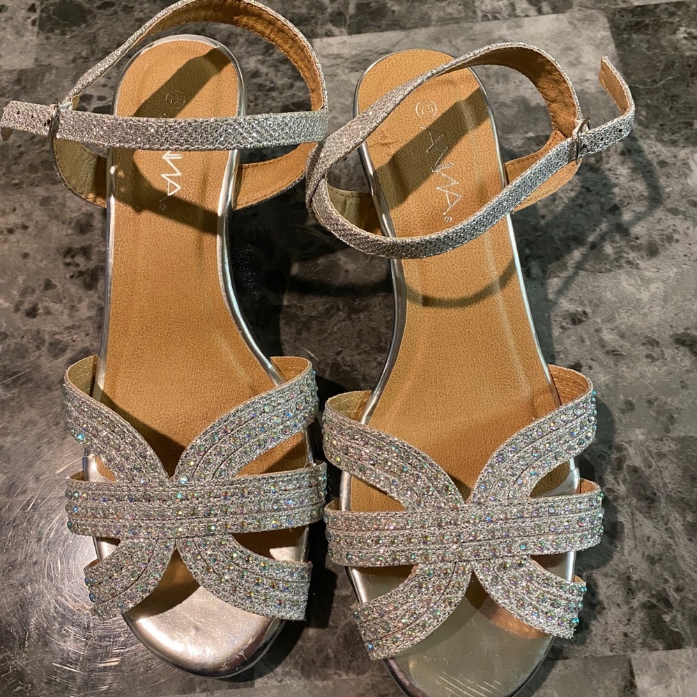 Pamela-30 Silver Mesh Heel